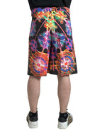 Bermudashorts für Herren aus Baumwolle mit Multicolor-Print