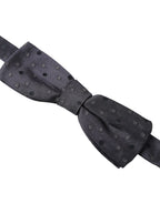 Blaue Seiden-Fliege für Herren mit Polka Dots, verstellbar