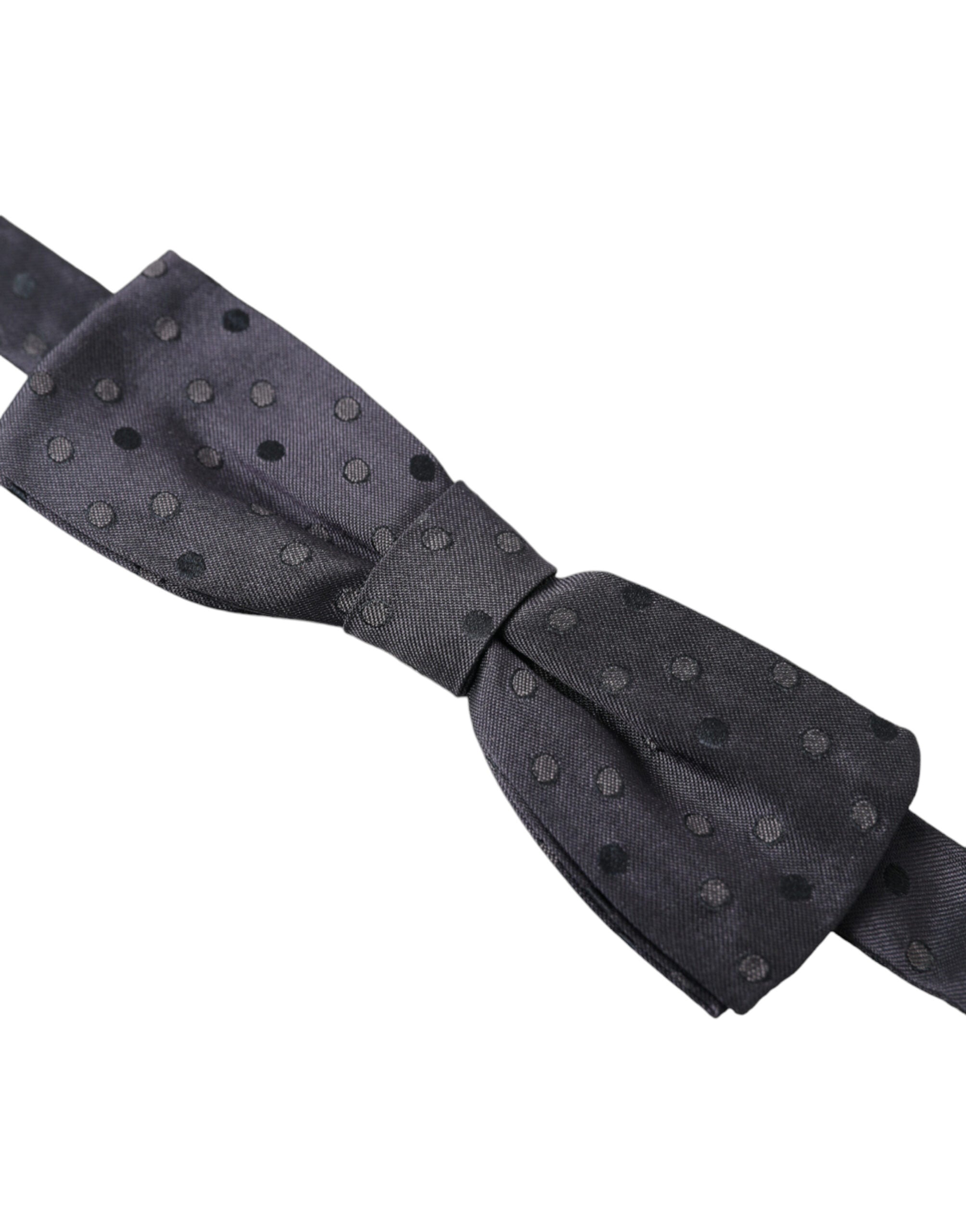 Blaue Seiden-Fliege für Herren mit Polka Dots, verstellbar