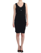 Black pencil sheath dress