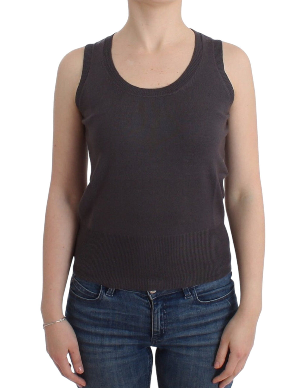 Braunes Stricktanktop