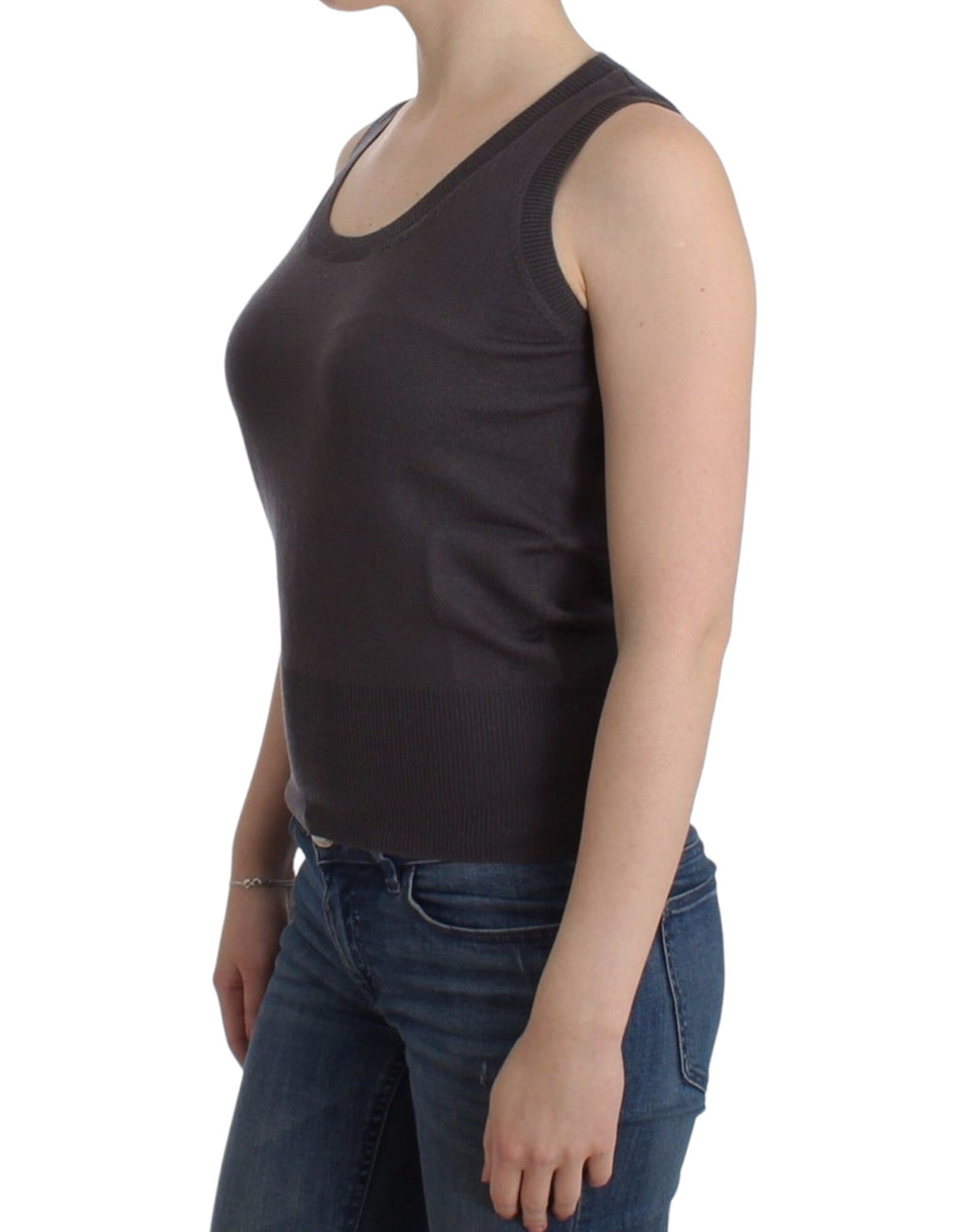 Braunes Stricktanktop