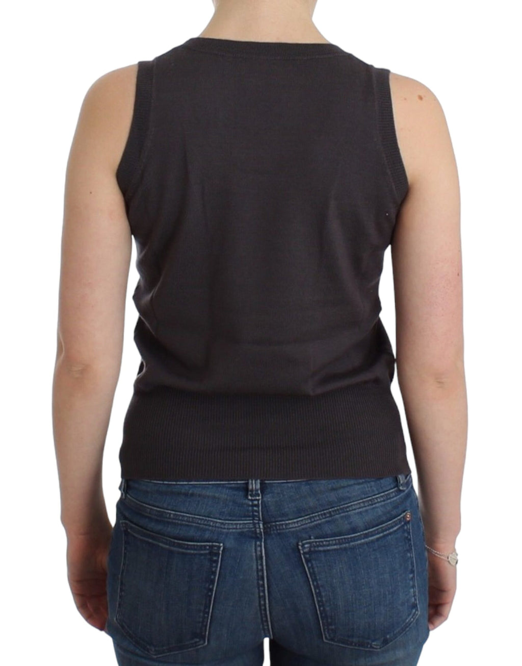 Braunes Stricktanktop