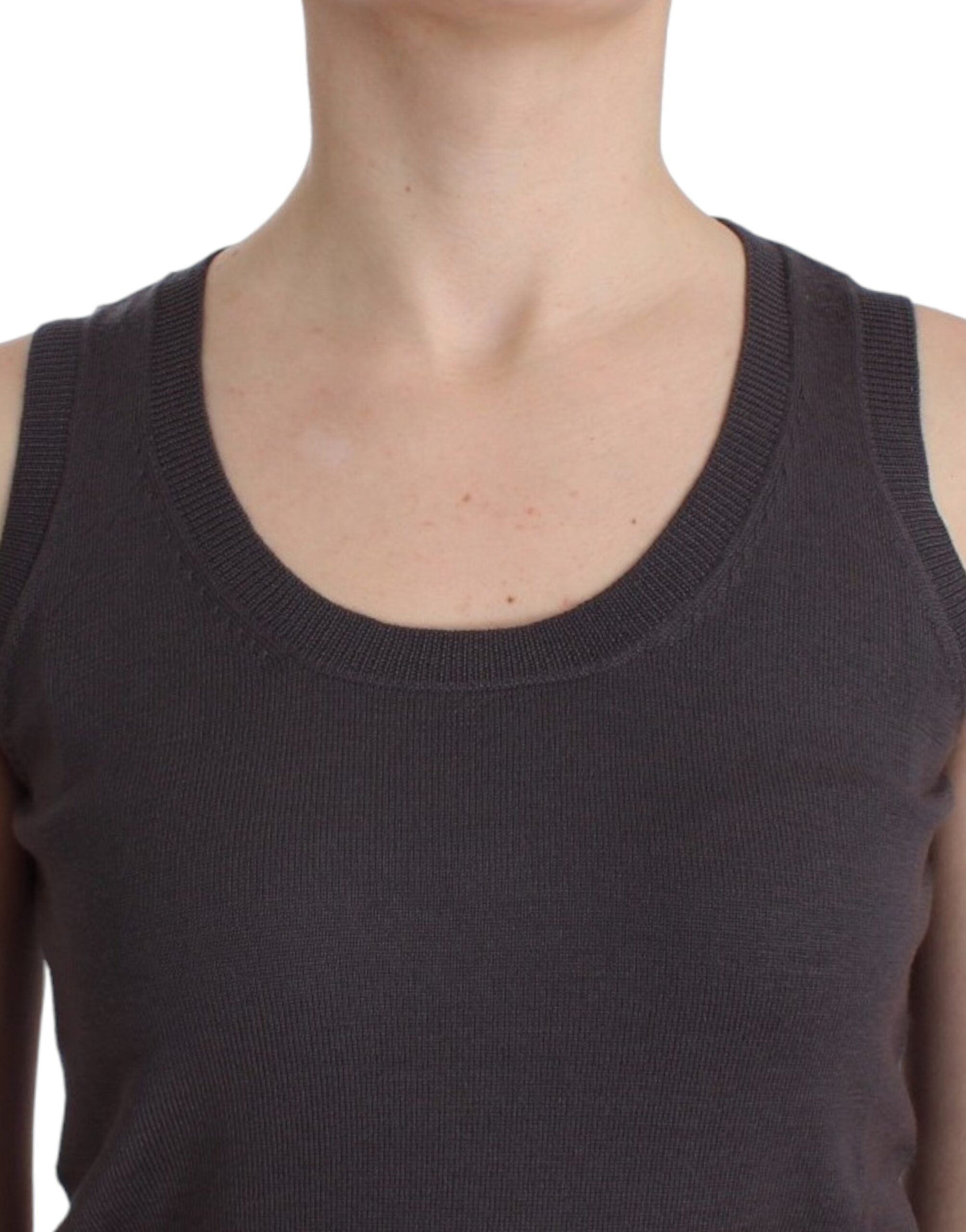 Braunes Stricktanktop