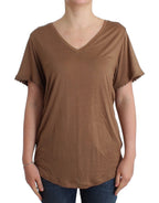 Brown short-sleeved top