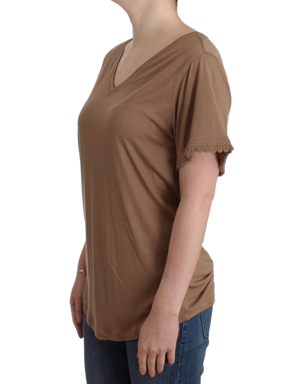 Brown short-sleeved top