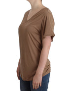 Brown short-sleeved top