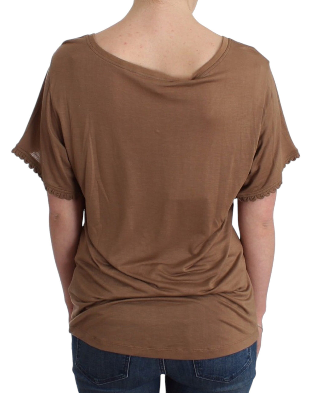 Brown short-sleeved top