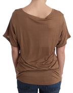 Brown short-sleeved top