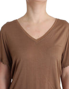 Brown short-sleeved top