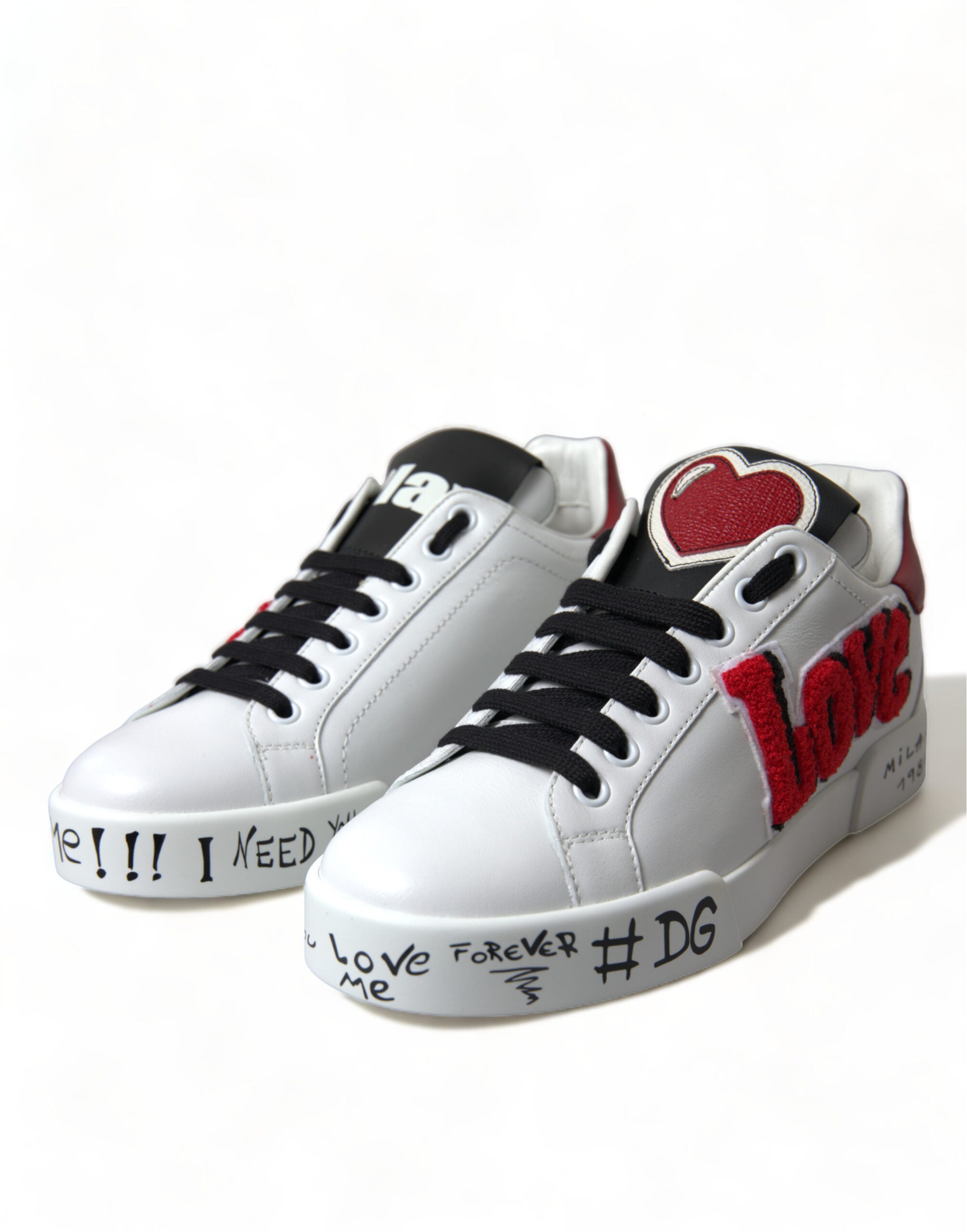 White Love Patch Portofino Classic Sneakers Schuhe