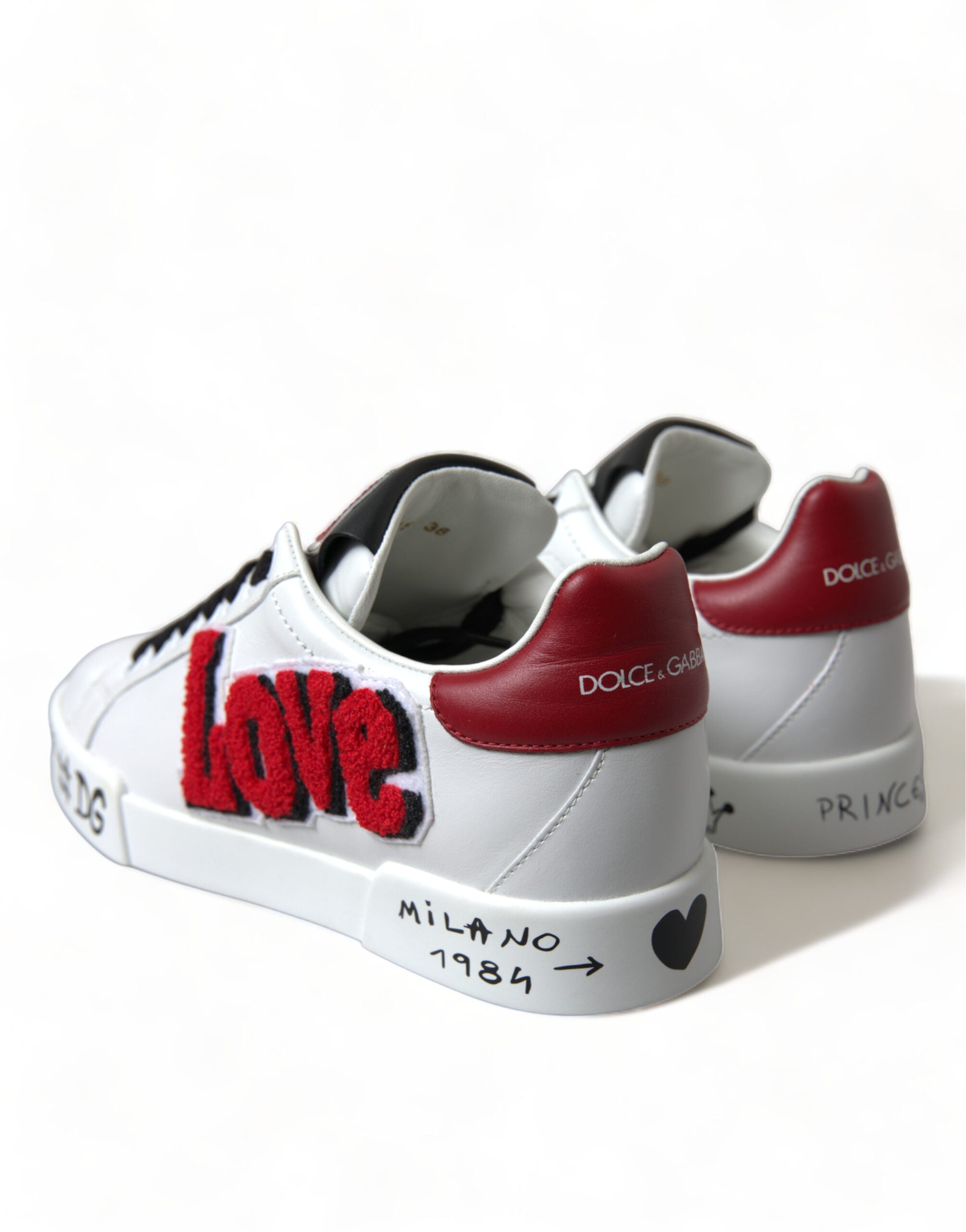 White Love Patch Portofino Classic Sneakers Schuhe