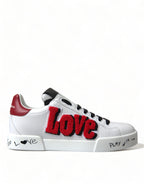 White Love Patch Portofino Classic Sneakers Schuhe