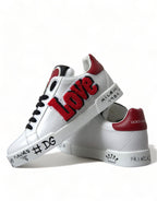 White Love Patch Portofino Classic Sneakers Schuhe
