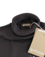 Brown turtleneck cotton sweater