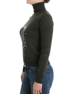 Green wool turtleneck sweater