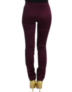 Pantaloni slim fit viola