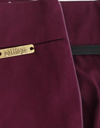 Pantaloni slim fit viola