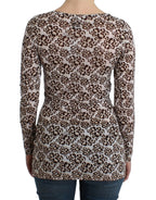 Brown longsleeved lace top
