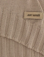 Beige knitted wool sweater