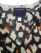 Mehrfarbiger V-Ausschnitt Pullover aus Wolle