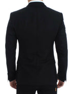 Black wool silk SICILIA blazer