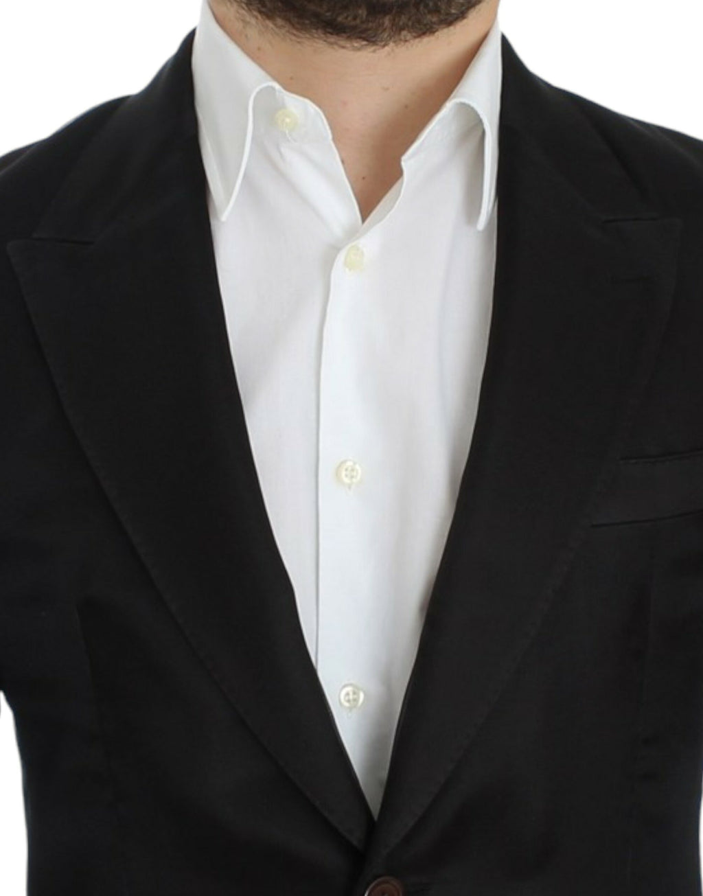 Schwarzer Blazer in schmaler Passform aus Seide