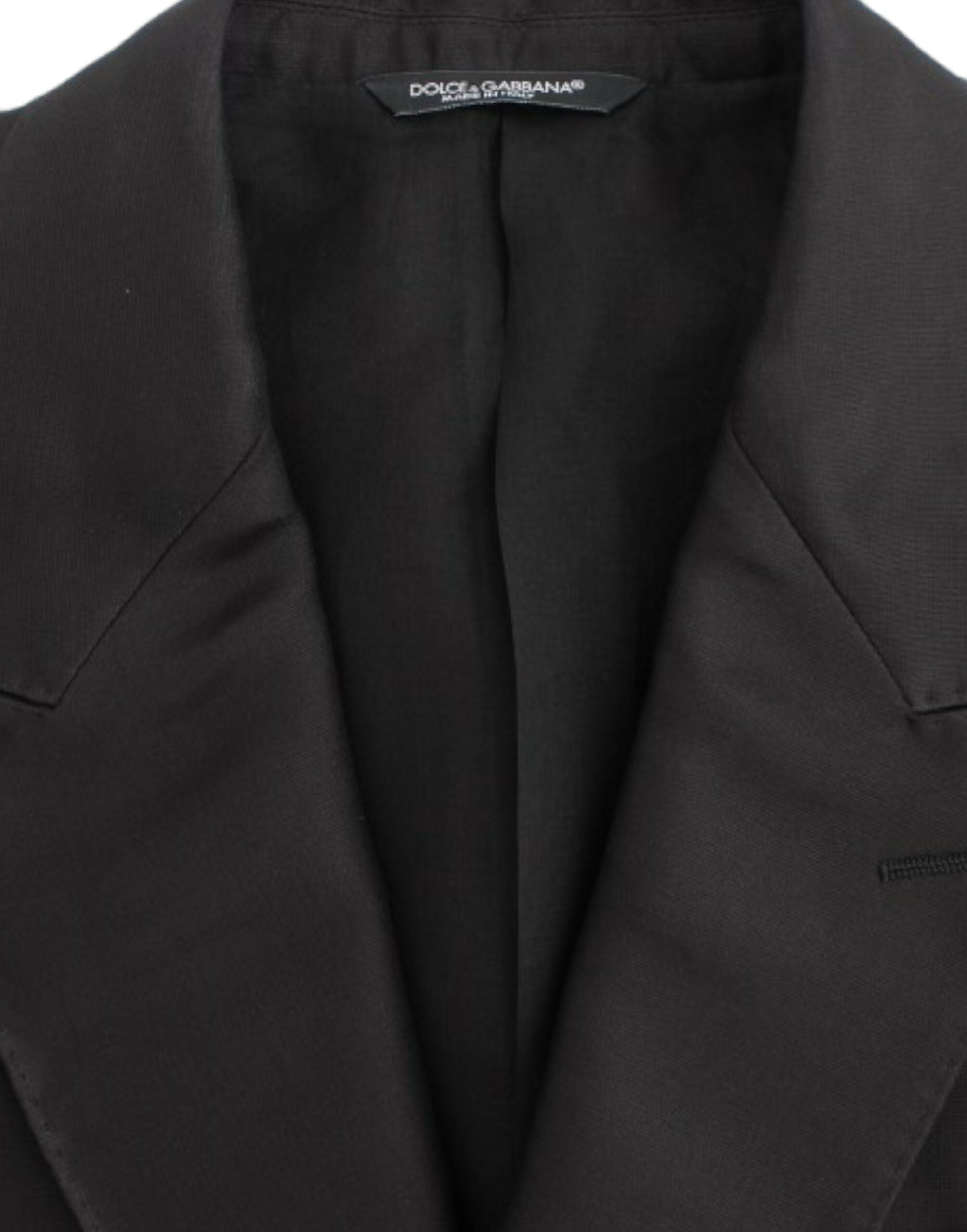 Schwarzer Blazer in schmaler Passform aus Seide