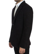 Bordeaux alpaca two-button blazer