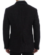 Bordeaux alpaca two-button blazer
