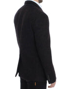 Bordeaux alpaca two-button blazer