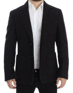 Bordeaux alpaca two-button blazer