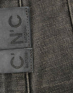 Gray distressed jeans