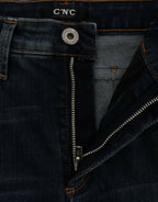 Blue straight leg jeans