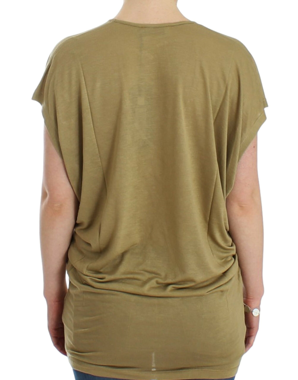 Grünes Print-Kurzarm-T-Shirt