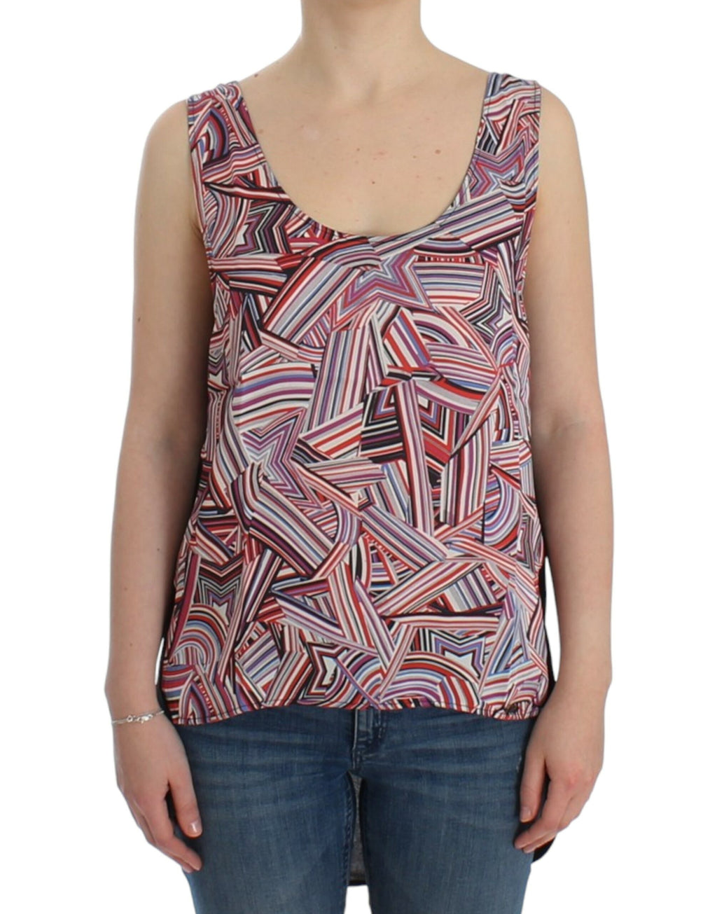 Ärmelloses Top in Multicolour