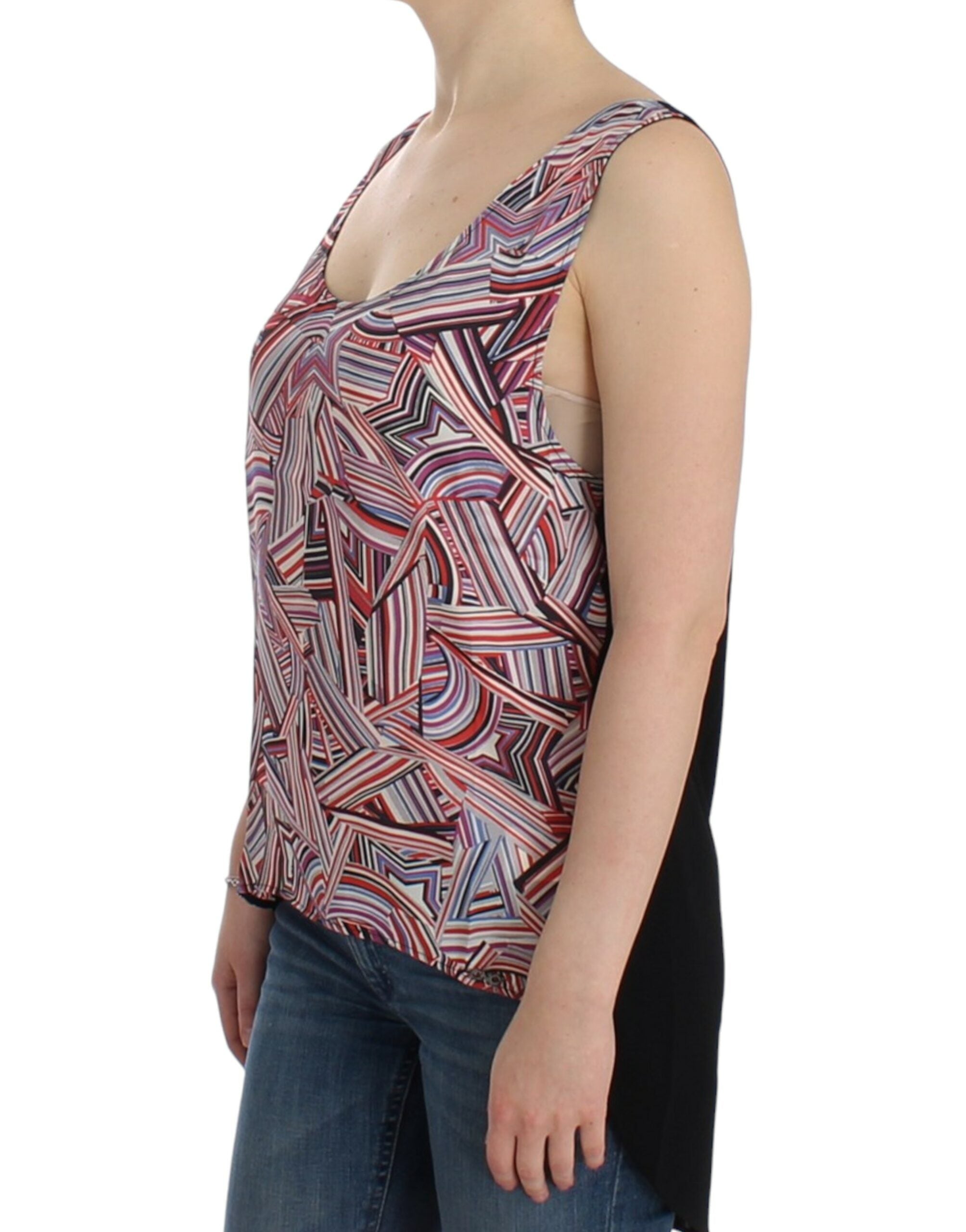 Ärmelloses Top in Multicolour