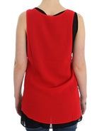 Black sleeveless top