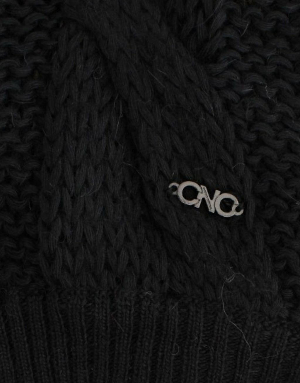 Schwarze ärmellose Strickweste