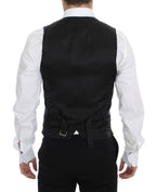 Blue Wool Formal Dress Vest Gilet