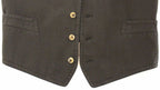 Black Cotton Blend Dress Vest Gilet
