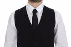 Schwarzes Baumwollkleid Weste Blazer Jacke