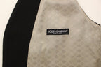 Schwarzes Baumwollkleid Weste Blazer Jacke