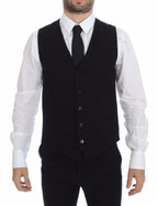 Schwarzes Baumwollkleid Weste Blazer Jacke