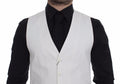 Weiße Weste Blazer aus Baumwoll-Seidengemisch