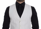 Weiße Weste Blazer aus Baumwoll-Seidengemisch
