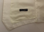 Weiße Weste Blazer aus Baumwoll-Seidengemisch