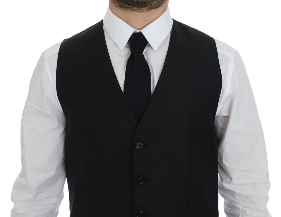 Graue Wollseidenkleid Weste