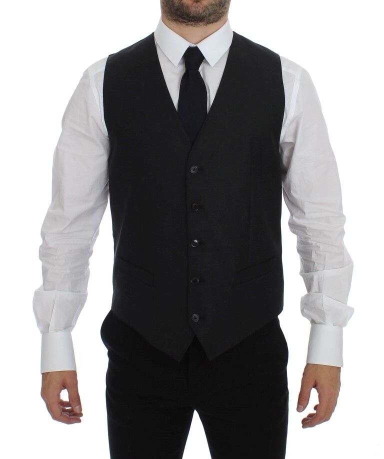 Graue Wollseidenkleid Weste