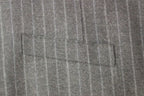 Gray Striped Wool Logo Vest Gilet Weste